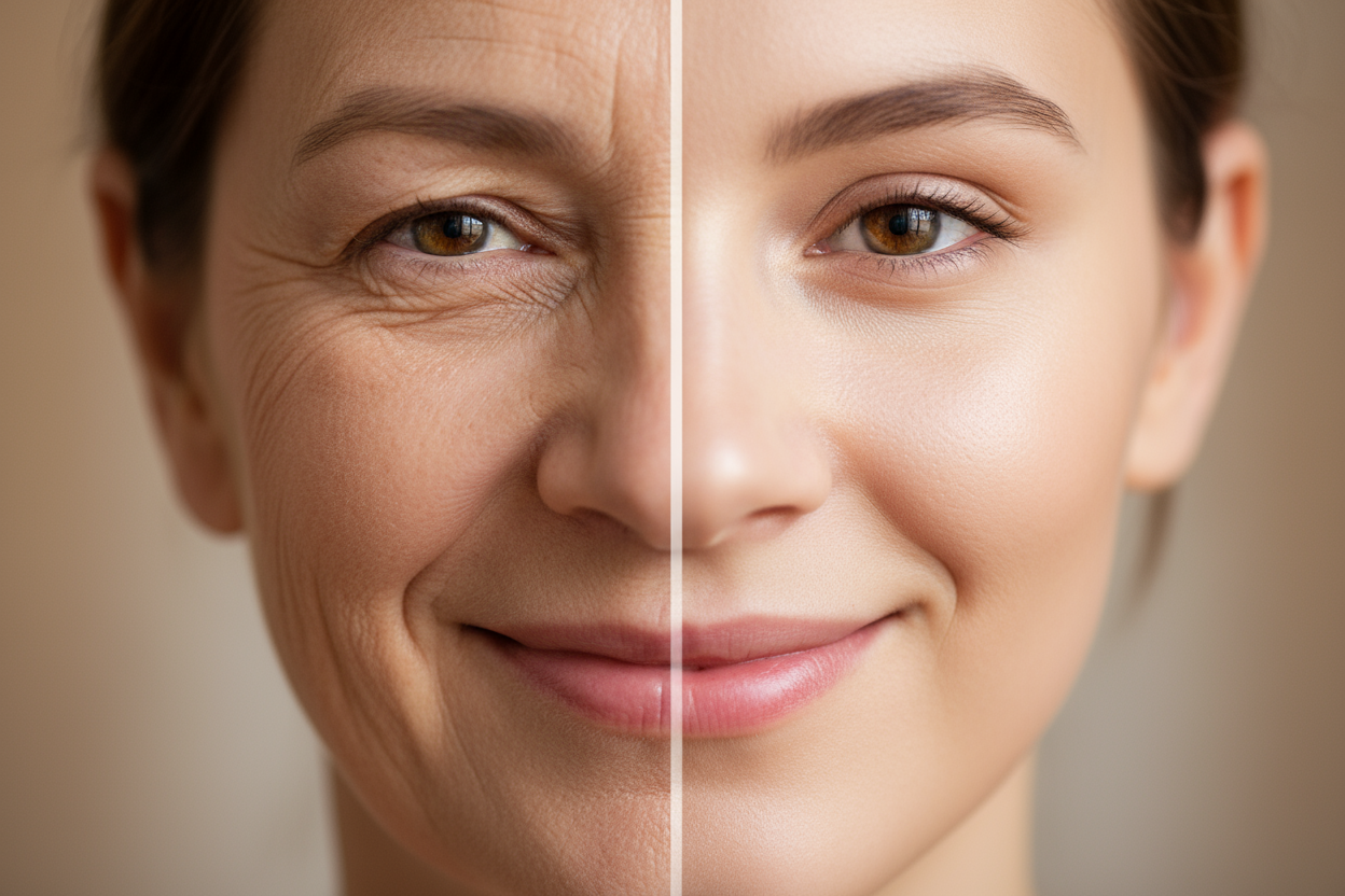 make a small line in the middle 